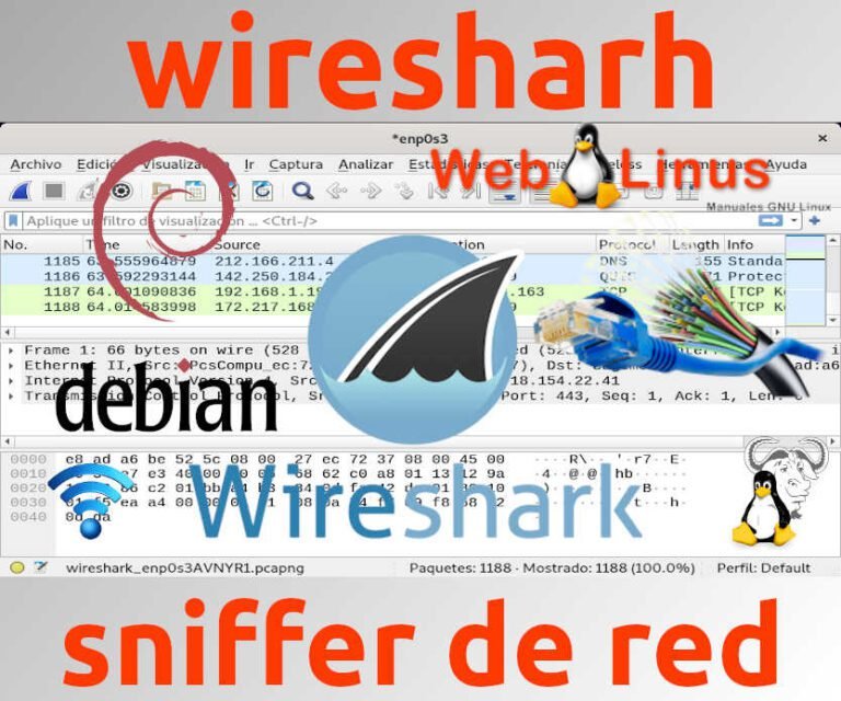 Redes locales en Linux: tarjetas de red, comandos de diagnóstico, Wireshark y conceptos clave